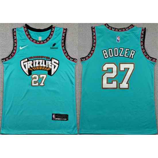Men Memphis Grizzlies  27 Cameron Boozer Teal 2026 Draft Stitched Jersey