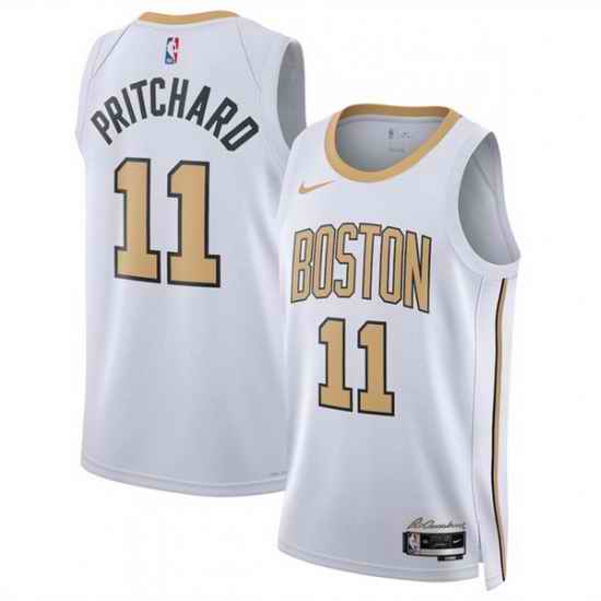 Men Boston Celtics 11 Payton Pritchard White 2025 26 City Edition Stitched Basketball Jersey