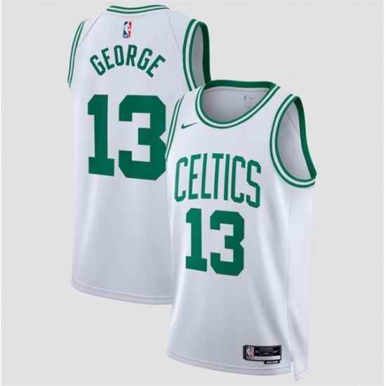 Men Boston Celtics  13 Paul George White 2026 Association Edition Stitched Basketball Jersey
