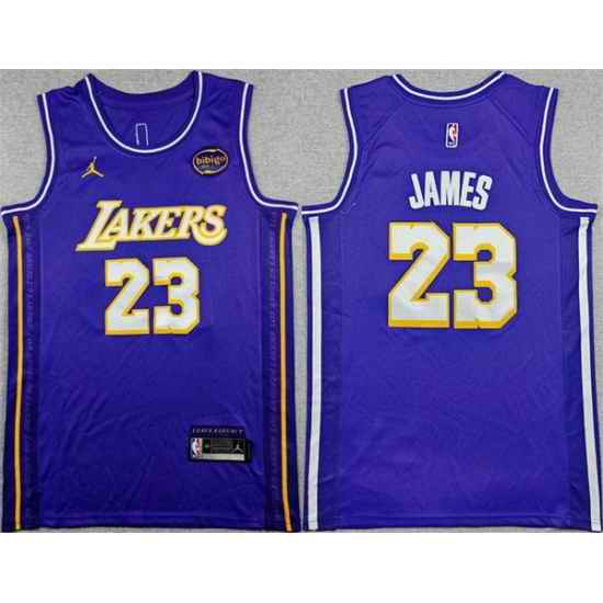 Men Los Angeles Lakers 23 LeBron James Purple 2025 Stitched Basketball Jersey
