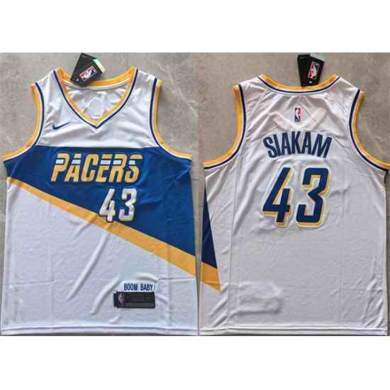 Men Indiana Pacers 43 Pascal Siakam White 2025 26 City Edition Stitched Basketball Jersey