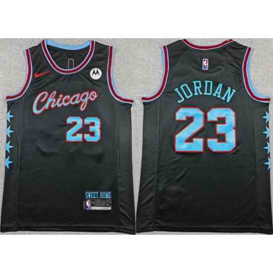 Men Chicago Bulls 23 Michael Jordan Black 2025 26 City Edition Stitched Basketball Jersey