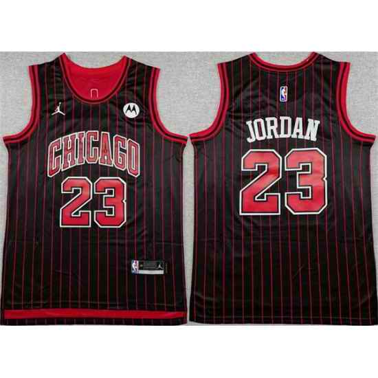 Men Chicago Bulls 23 Michael Jordan Black 2024 25 City Edition Stitched Basketball Jersey