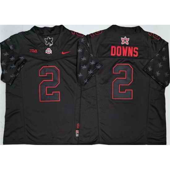 Men Ohio State Buckeyes 2 Caleb Downs Black 2025 F U S E  Limited Stitched Jersey