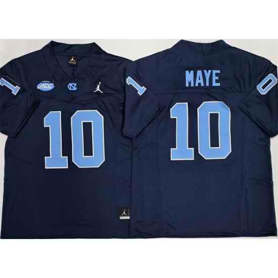 Men North Carolina Tar Heels 10 Drake Maye Navy 2026 F U S E  Limited College Stitched Jersey