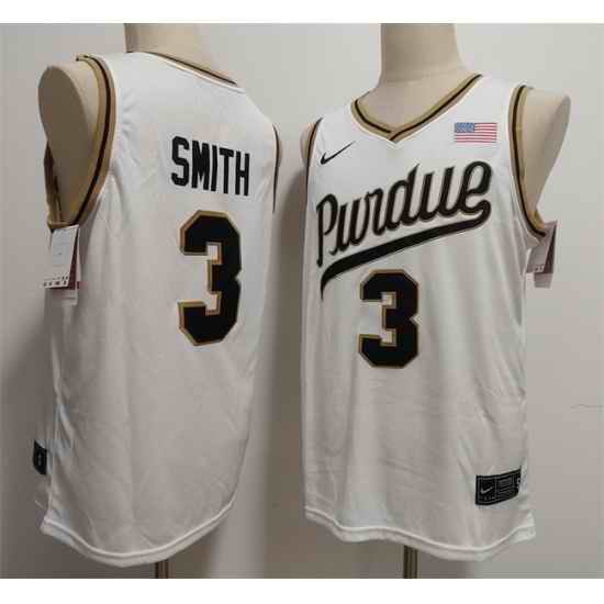 Men Purdue Boilermakers  3 Braden Smith White 2026 Vapor Limited Stitched Football Jersey