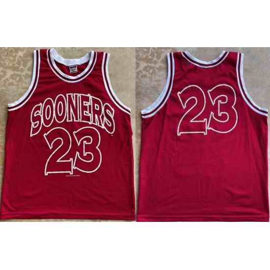 Men Oklahoma Sooners  Wayman Tisdale Red Stitched Basketball Jersey