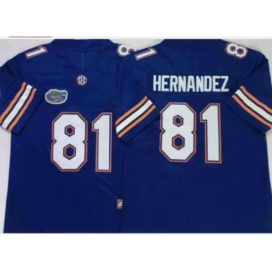 Men Florida Gators  81 Aaron Hernandez Stitched Jersey