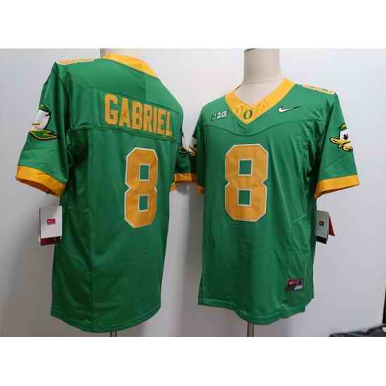 Men Oregon Ducks 8 Dillon Gabriel Green F U S E  Stitched Jersey