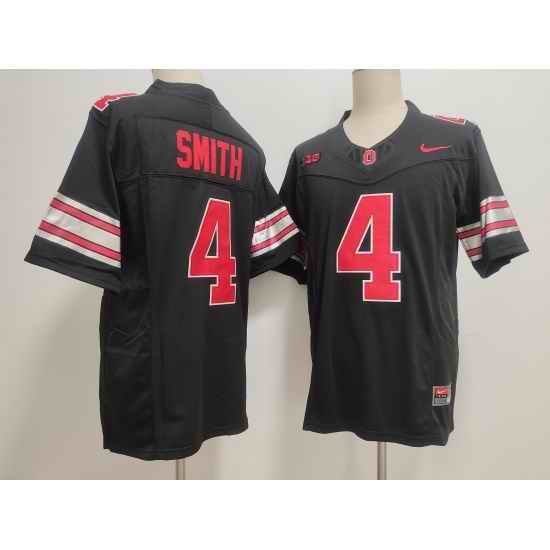 Men Ohio State Buckeyes  4 Jeremiah Smith Black F U S E  Limited Stitched Jersey
