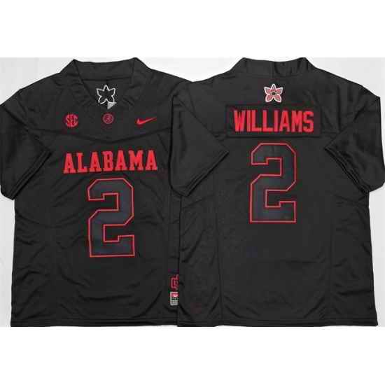 Men Alabama Crimson Tide 2 Ryan Williams Black 2026 F U S E Stitched Football Jersey