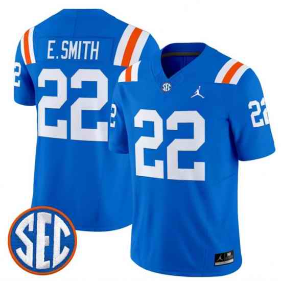 Men Florida Gators  22 Emmitt Smith Royal  1960s Throwback  F U S E  Vapor Limited Stitched Football Jersey