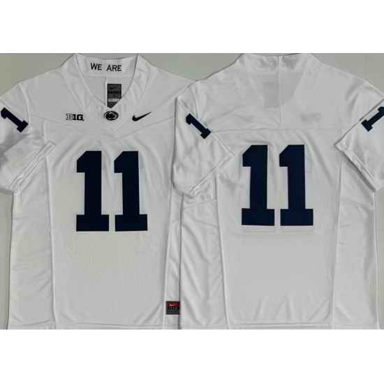 Men Penn State Nittany Lions #11 Micah Parsons White Stitched NCAA Jersey No Name