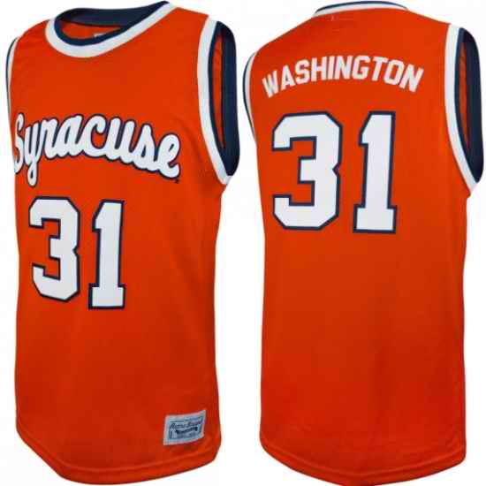 Syracuse Orange Pearl Washington #31 Orange Throwback Jersey