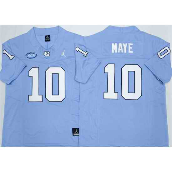 Men North Carolina Tar Heels 10 Drake Maye Little Blue 2026 F U S E  Limited College Stitched Jersey