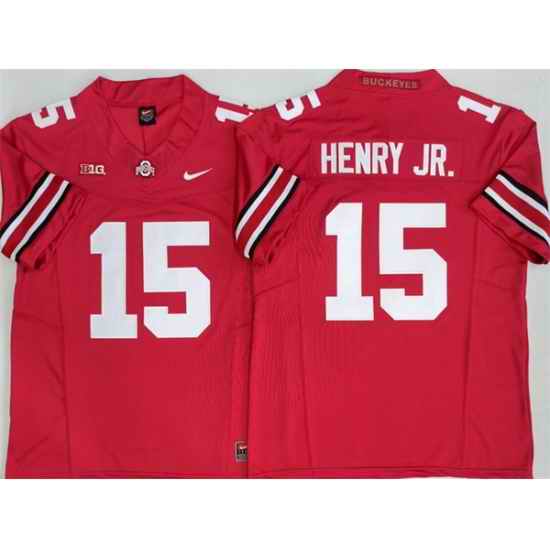 Men Ohio State Buckeyes 15 Chris Henry Jr Red 2025 F U S E Limited Stitched Jersey