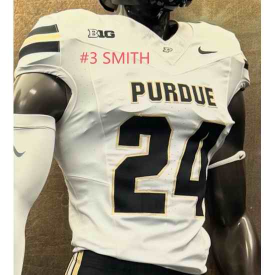 PURDUE #3 SMITH White Stitched NCAA Jersey