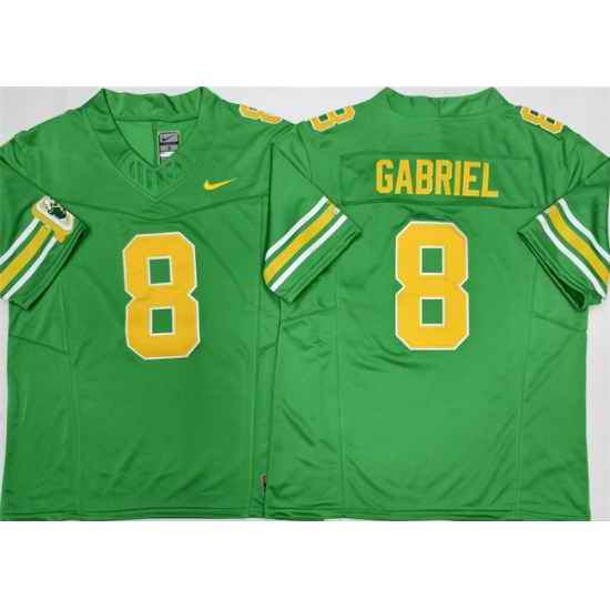 Men Oregon Ducks 8 Dillon Gabriel 2026 Green F U S E  Stitched Jersey