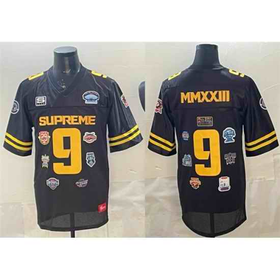 Men Black Football Championship Stitched Jersey