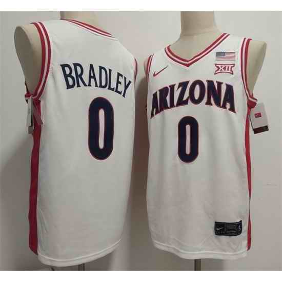 Men Arizona Wildcats  0 Jaden Bradley White Stitched Jersey