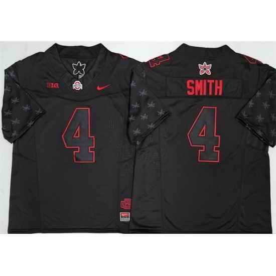 Men Ohio State Buckeyes 4 Jeremiah Smith Black 2025 F U S E  Limited Stitched Jersey