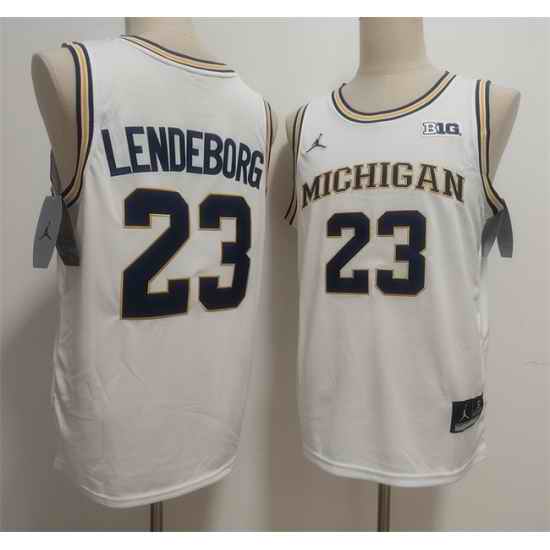 Men Michigan Wolverines ACTIVE PLAYER Custom White Stitched Basketball Jersey