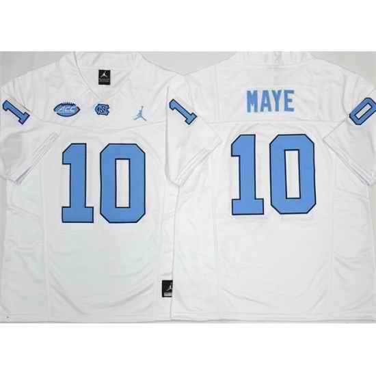 Men North Carolina Tar Heels 10 Drake Maye White 2026 F U S E  Limited College Stitched Jersey