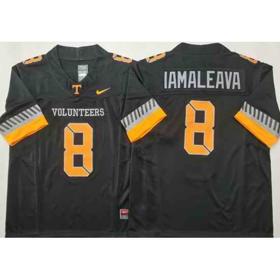 Men Tennessee Volunteers Black #8 Nico IAMALEAVA White F U S E Stitched NCAA Jersey