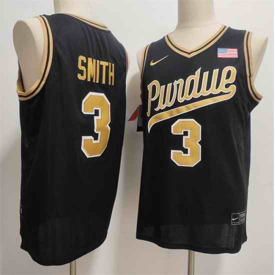 Men Purdue Boilermakers  3 Braden Smith Black 2026 Vapor Limited Stitched Football Jersey