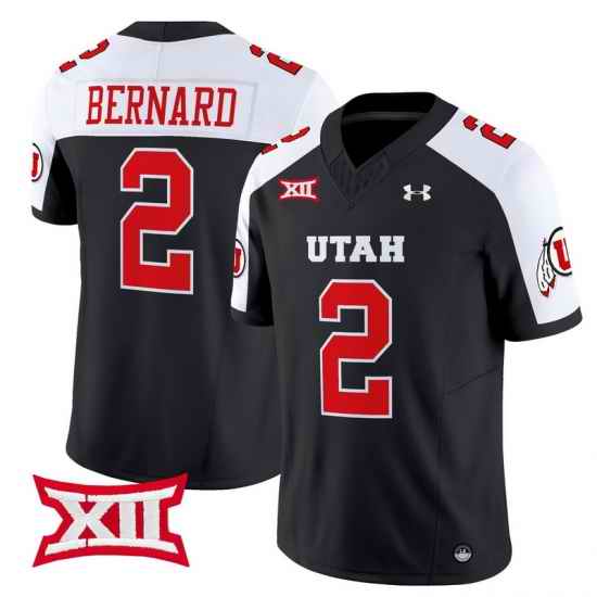 Men Women Youth Utah Utes 2 Micah Bernard Black Alternate 2024 Vapor Limited Jersey All Stitched