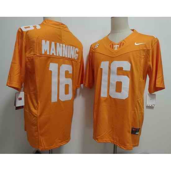 Tennessee Volunteers #16 Peyton Manning Orange Stitched NCAA Jersey