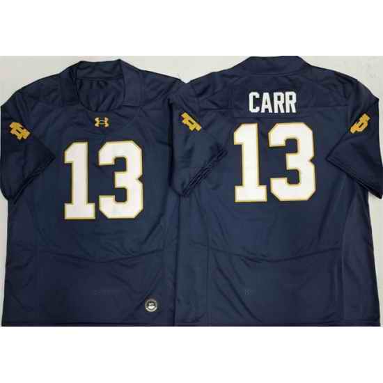 Men Notre Dame Fighting Irish  13 CJ Carr Navy Limited Stitched Jersey