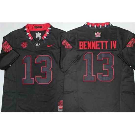 Georgia Bulldogs  13 Stetson Bennett IV White 2026 F U S E  Stitched Jersey