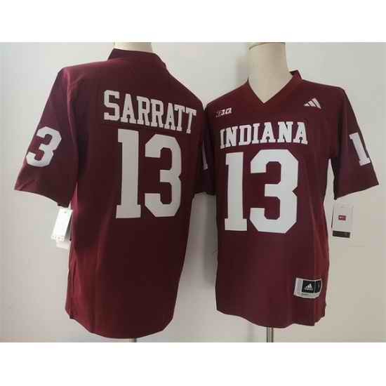 Men Indiana Hoosiers 13 Elijah Sarratt Red Stitched Basketball Jersey