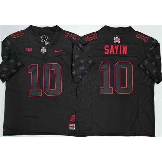 Men Ohio State Buckeyes 10 Julian Sayin Black 2025 F U S E  Limited Stitched Jersey