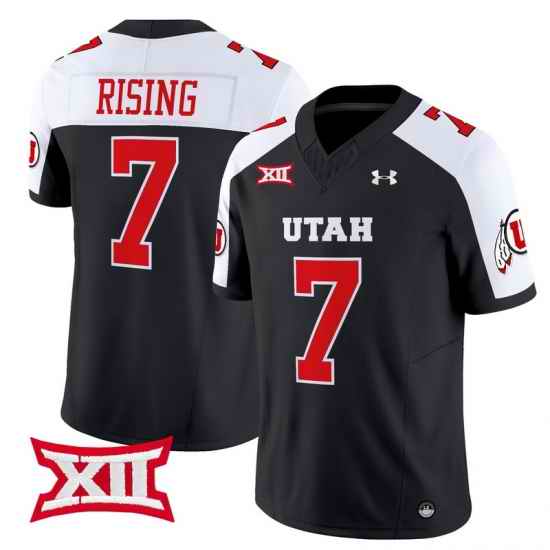 Men Women Youth Utah Utes 7 Cameron Rising Black Alternate 2024 Vapor Limited Jersey All Stitched