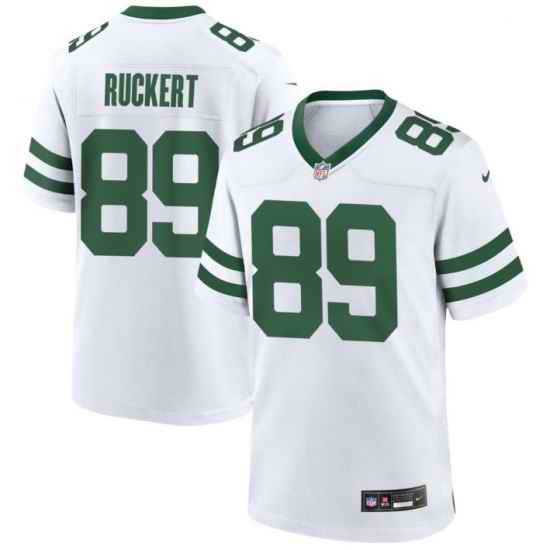 Mens New York Jets 89 Jeremy Ruckert White 2026 Draft F U S E Vapor Untouchable Limited Stitched Jersey