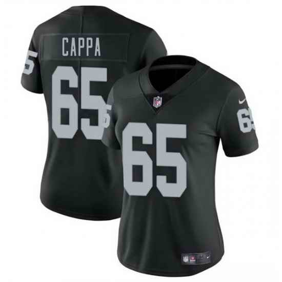 Women Las Vegas Raiders 65 Alex Cappa Black 2025 Vapor Stitched Jersey
