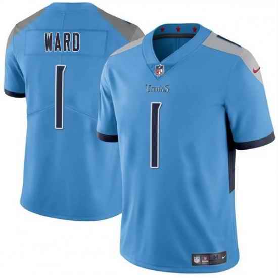 Youth Tennessee Titans 1 Cameron Ward Blue 2025 Draft Vapor Untouchable Stitched Football Jersey