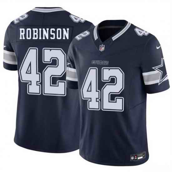 Men Dallas Cowboys  42 Curtis Robinson Navy 2026 F U S E Vapor Untouchable Limited Stitched Football Jersey