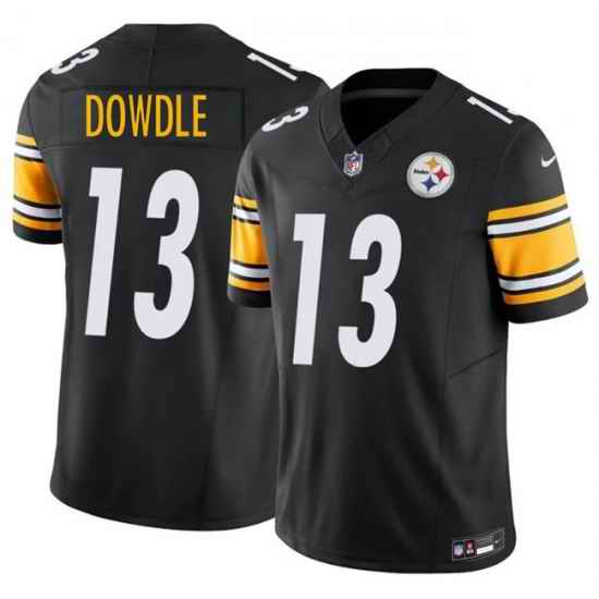 Men Pittsburgh Steelers  13 Rico Dowdle Black 2025 F U S E  Vapor Limited Stitched Football Jersey