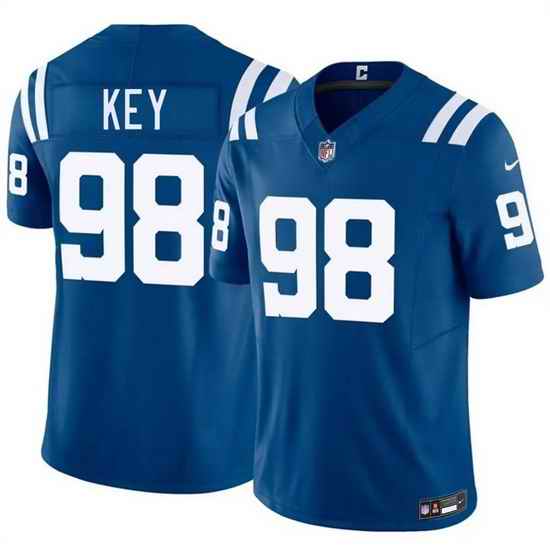 Men Indianapolis Colts  98 Arden Key Blue 2026 F U S E  Vapor Limited Stitched Football