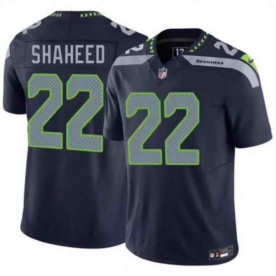 Men Seattle Seahawks 22 Rashid Shaheed Navy 2025 F U S E  Vapor Untouchable Limited Stitched Football Jersey