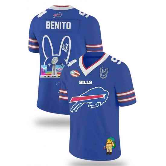 Men Buffalo Bills Royal 2025 2026 Bowl LX Print Jersey