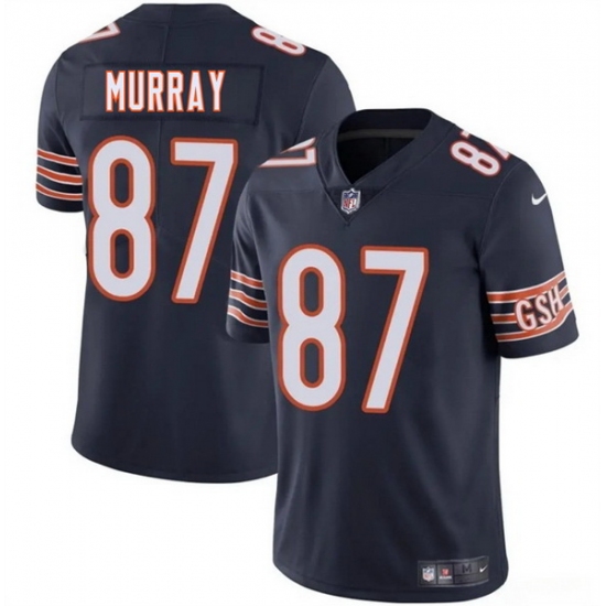 Men Chicago Bears 87 Jordan Murray Navy 2025 Vapor Stitched Football Jersey