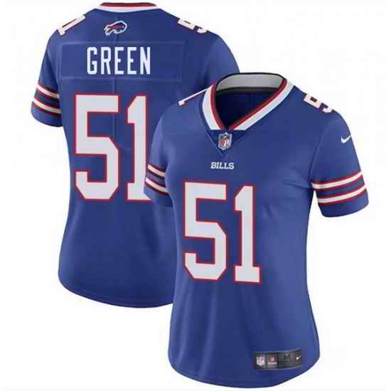 Women Buffalo Bills 51 Kendrick Green Blue Vapor Stitched Football Jersey