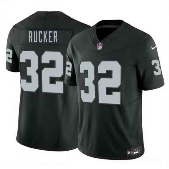 Men Las Vegas Raiders  32 Corey Rucker Black 2026 Draft F U S E  Vapor Untouchable Limited Stitched Football Jersey
