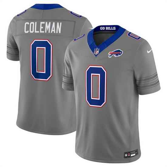 Men Buffalo Bills  0 Keon Coleman Gray F U S E  2026 Nickel City Vapor Stitched Football Jersey