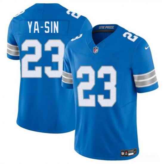 Men Detroit Lions 23 Rock Ya Sin Blue 2025 F U S E  Vapor Limited Stitched Jersey