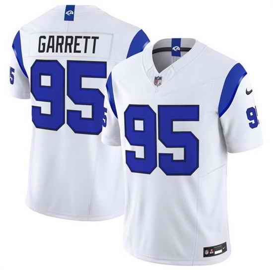 Men Los Angeles Rams  95 Myles Garrett White Fearsome 2026 F U S E  Vapor Limited Stitched Football Jersey
